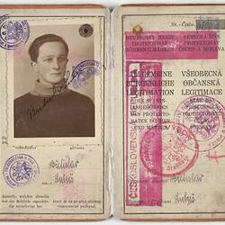 National Identity Booklet - Bupgerliche Legitimation (German) / Obcanska Legitimage' (Czech)