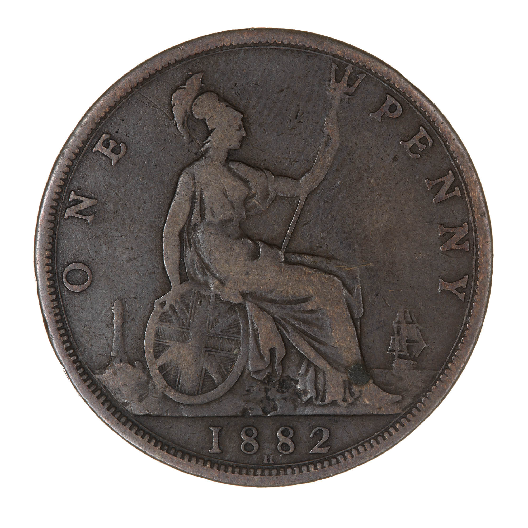 Coin Penny Queen Victoria Great Britain 1882