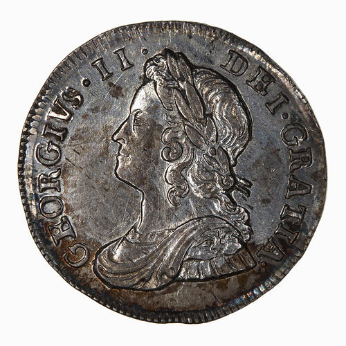 Coin - Threepence, George II, England, Great Britain, 1746 (Obverse)