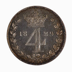 Coin - Groat, George IV, Great Britain, 1829 (Reverse)
