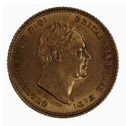 Coin - Half-Sovereign, William IV, Great Britain, 1837 (Obverse)