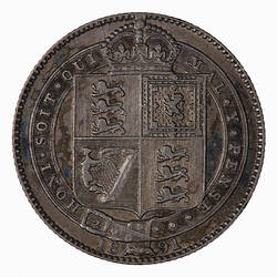 Coin - Shilling, Queen Victoria, Great Britain, 1891 (Reverse)