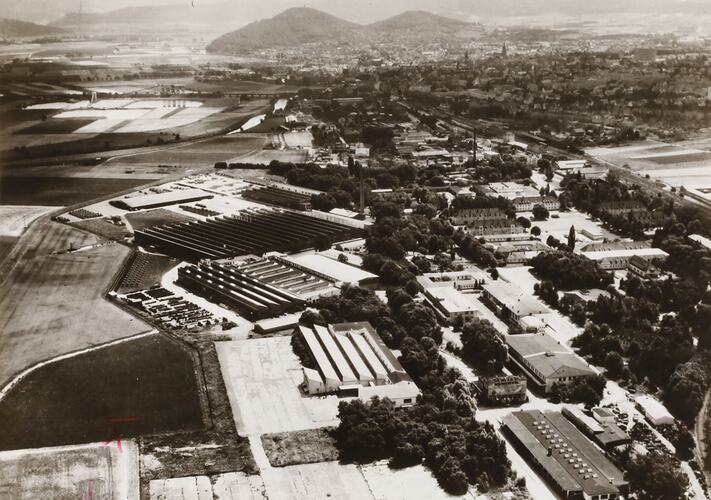 Photograph - Massey Ferguson, Aerial View of Factory, South America, 1960s