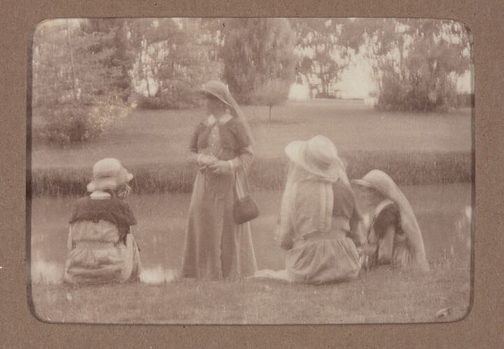 Digital Image - World War I, Four Women in Park, Egypt, 1915-1917