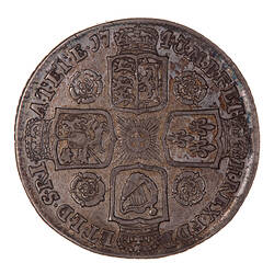 Coin - Shilling, George II, Great Britain, 1743 (Reverse)