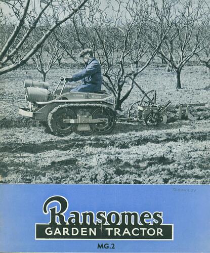 Publicity Brochure - Ransomes, Sims & Jefferies, MG.2 Garden Tractor, 1939