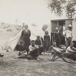 Digital Photograph - Rolfe Family Camping Holiday, Tambo River, Victoria, Dec 1938