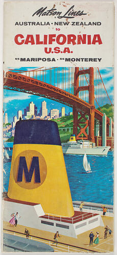 Booklet - Matson Lines - ss Mariposa and ss Monterey - "Australia - New Zealand to California U.S.A."