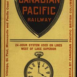 Time Table - 'Canadian Pacific Railway', 1911