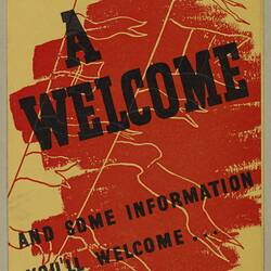 Leaflet - 'A Welcome and Some Information You'll Welcome' 1938