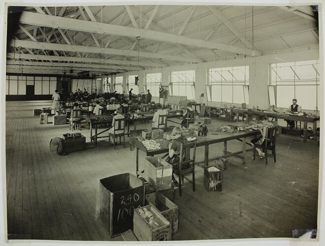 Photograph - Hecla Electrics Pty Ltd, Component Assembly Line, Melbourne CBD, circa 1920