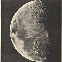 Mounted Print - The Moon, from a Photograph taken by the Great Melbourne Telescope, Melbourne, 1874