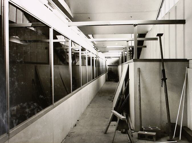 Photograph - Construction of Aerial Link to Convention Centre, Exhibition Building, Melbourne, 1977