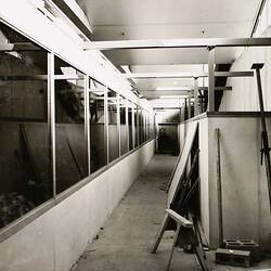 Photograph - Construction of Aerial Link to Convention Centre, Exhibition Building, Melbourne, 1977