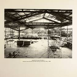 Photograph - Internal View of Construction of Centennial Hall, Exhibition Building, Melbourne, 1980