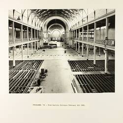 Photograph - Programme '84, Timber Floor Replacement in the Great Hall, Royal Exhibition Buildings, 4 Feb 1985