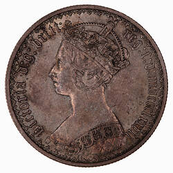 Coin - Florin, Queen Victoria, Great Britain, 1877 (Obverse)