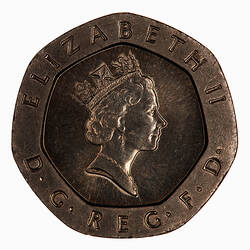 Coin - 20 Pence, Elizabeth II, Great Britain, 1989