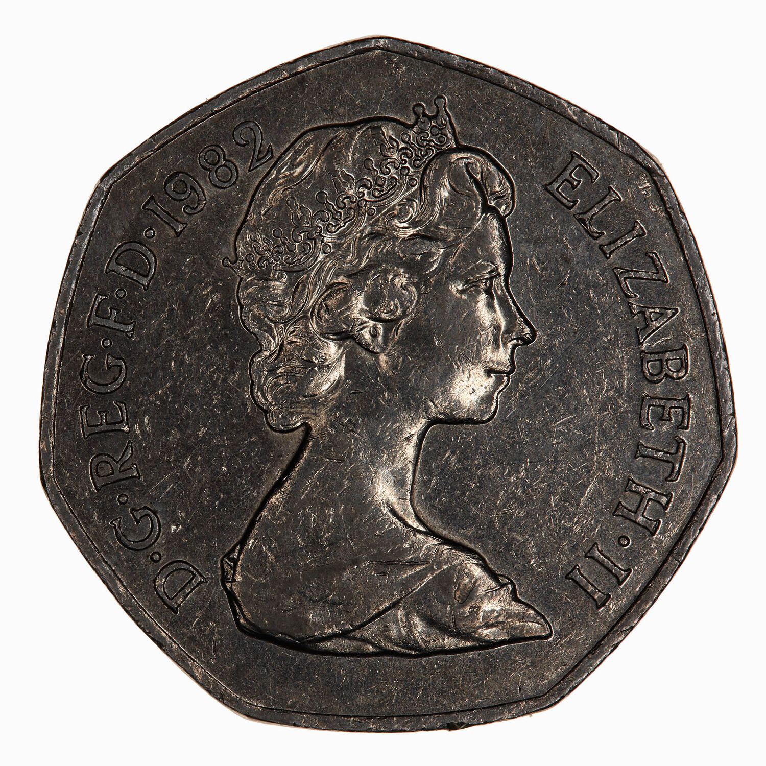 Coin - 50 Pence, Elizabeth II, Great Britain, 1982