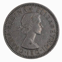 Coin - Shilling, Elizabeth II, Great Britain, 1957 (Obverse)