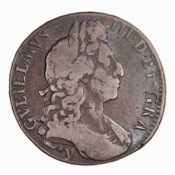 Coin - Halfcrown, William III, Great Britain, 1697 (Obverse)