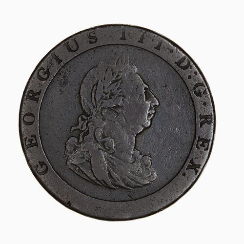 Coin - Penny, George III, Great Britain, 1797 (Obverse)