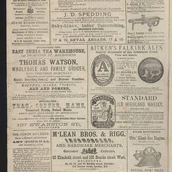 Programme - The Exhibition Visitors' Daily Programme, Melbourne International Exhibition 1880