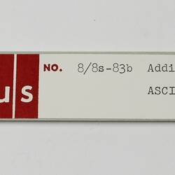 Paper Tape - DECUS, '8/8s-83b Additions to 3 Word CDP, ASCII', circa 1968