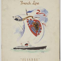 Booklet - SS Flandre,  Compagnie Generale Transatlantique, circa 1950s-1960s