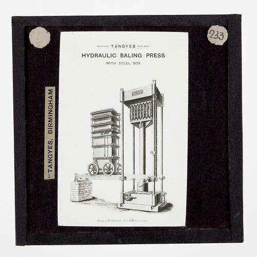 Baling press drawing.