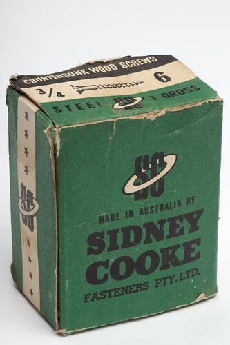 Box of Screws - Sidney Cooke Fasteners Pty. Ltd, circa 1970-1990