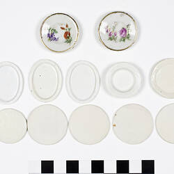 Plates - Kitchen, Doll's House, 'Pendle Hall', 1940s