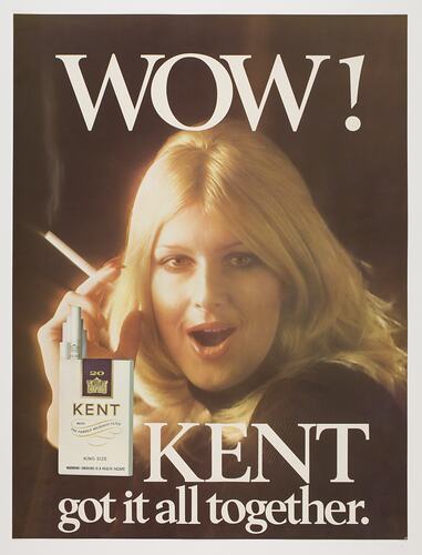 Sign - Kent Cigarettes, circa 1970