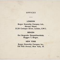 Ticket Holder - Bergen Line, Issued to Donald Dott, 1954-1956