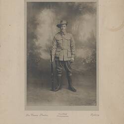 Photograph - Private John Peile, Crown Studios, Sydney, World War I, Jun-Aug 1915