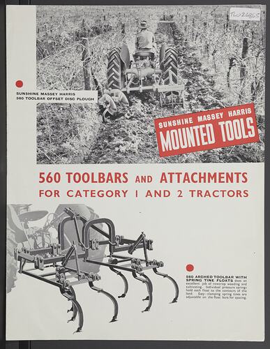 Publicity Leaflet - H.V. McKay Massey Harris, 'Mounted Tools', 1957