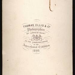Postcard - 'Intercolonial Exhibition 1866', Governor Davey's Proclamation to the Aborigines, 1815, Thomas Ellis & Co., Melbourne, circa 1866