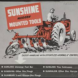 Publicity Brochure - H.V. McKay Massey Harris, Sunshine, Tractor Toolbars, 1955