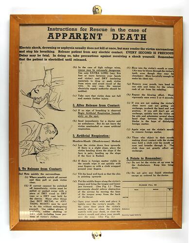 Framed Poster - 'Apparent Death', Melbourne Coastal Radio Station, 1993-2002
