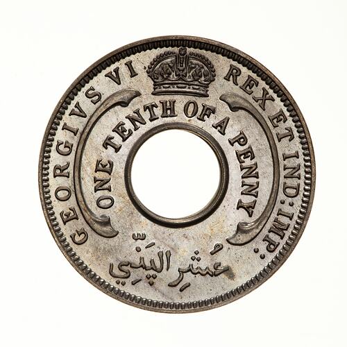 Proof Coin - 1/10 Penny, British West Africa, 1938