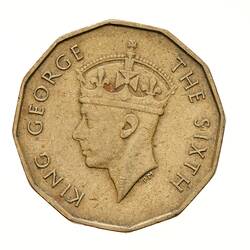 Coin - 3 Pence, Fiji, 1950