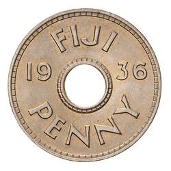 Coin - 1 Penny, Fiji, 1936