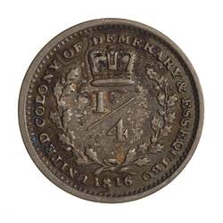 Coin - 1/4 Guilder, Essequibo & Demerary, 1816
