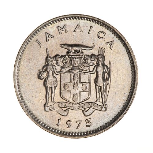 Coin - 5 Cents, Jamaica, 1975