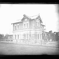 Glass Negative - Construction of Astronomer's Residence, Melbourne Observatory, South Yarra, Victoria, 1889
