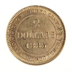 Coin - 2 Dollars, Newfoundland, 1885