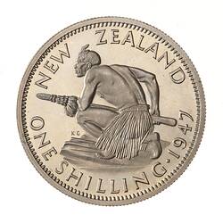 Proof Coin - 1 Shilling, New Zealand, 1947