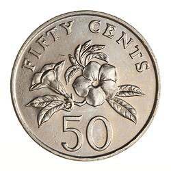 Coin - 50 Cents, Singapore, 1995