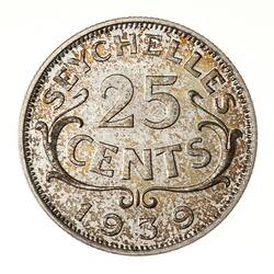 Proof Coin - 25 Cents, Seychelles, 1939