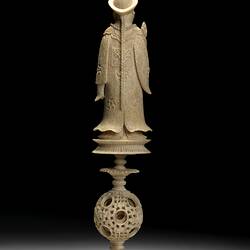 Chess piece component, from Chess Set, Carved Ivory, Chinese, circa 1880